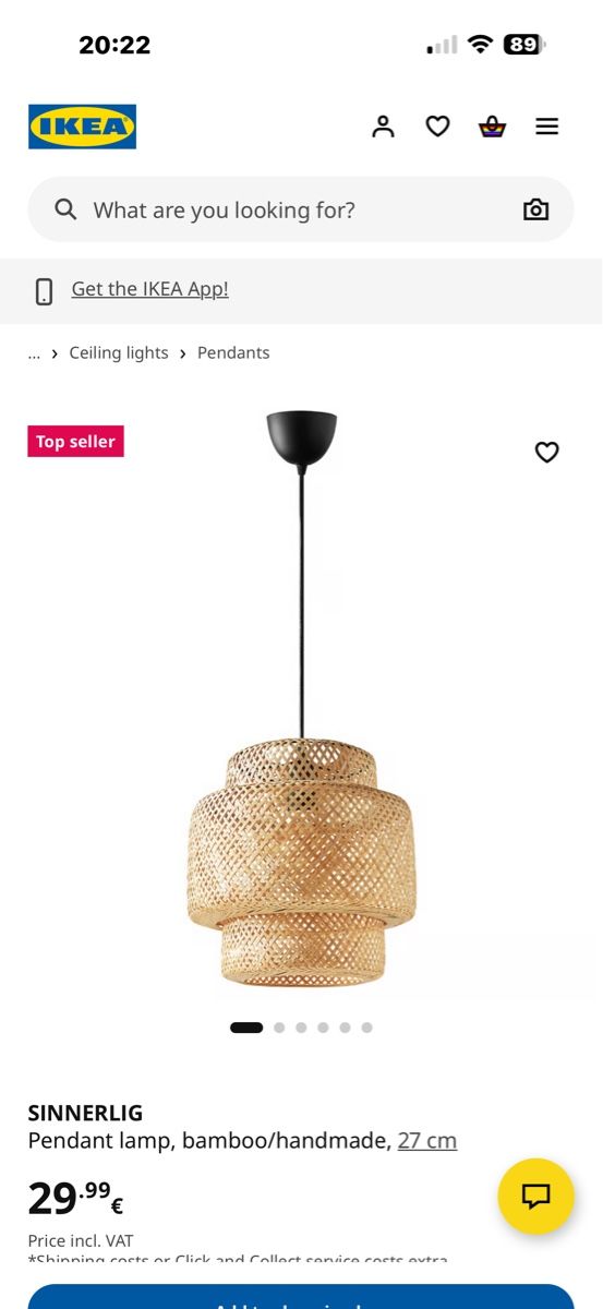 Ikea Lampadari & plafoniere: Ikea Sinnerlig bamboo Lampe NEU – Nuovo e nell'imballaggio originale da Dällikon venduto da YOTECH 1