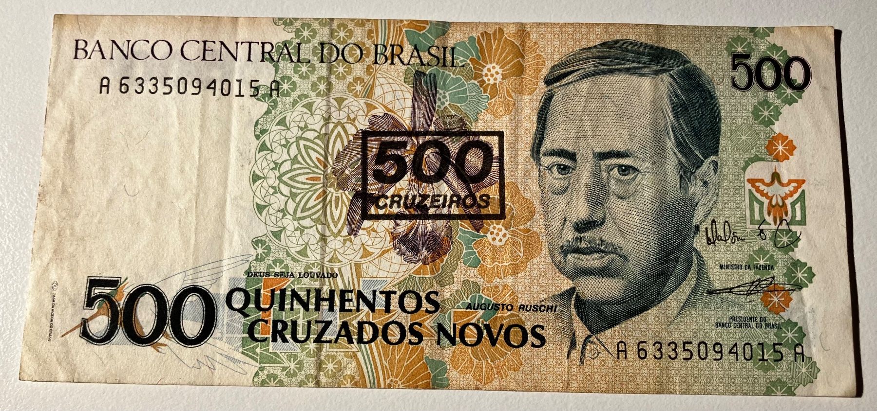 Banconote: Brasilien 500 Cruzeiros – Usato da Algetshausen venduto da Carrhard