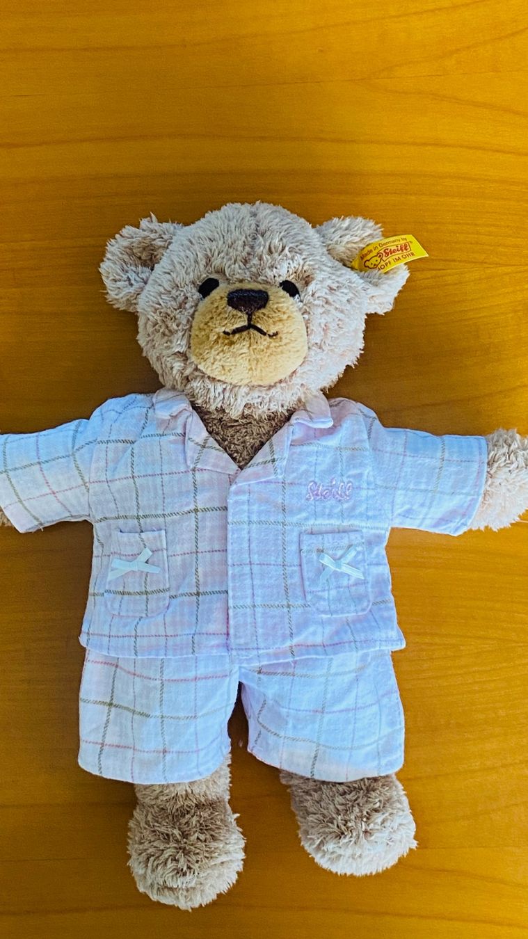 Steiff Giocattoli: Plüschiger Steiff Teddy im Schlafanzug – Usato da Fehraltorf venduto da akl_q6f5