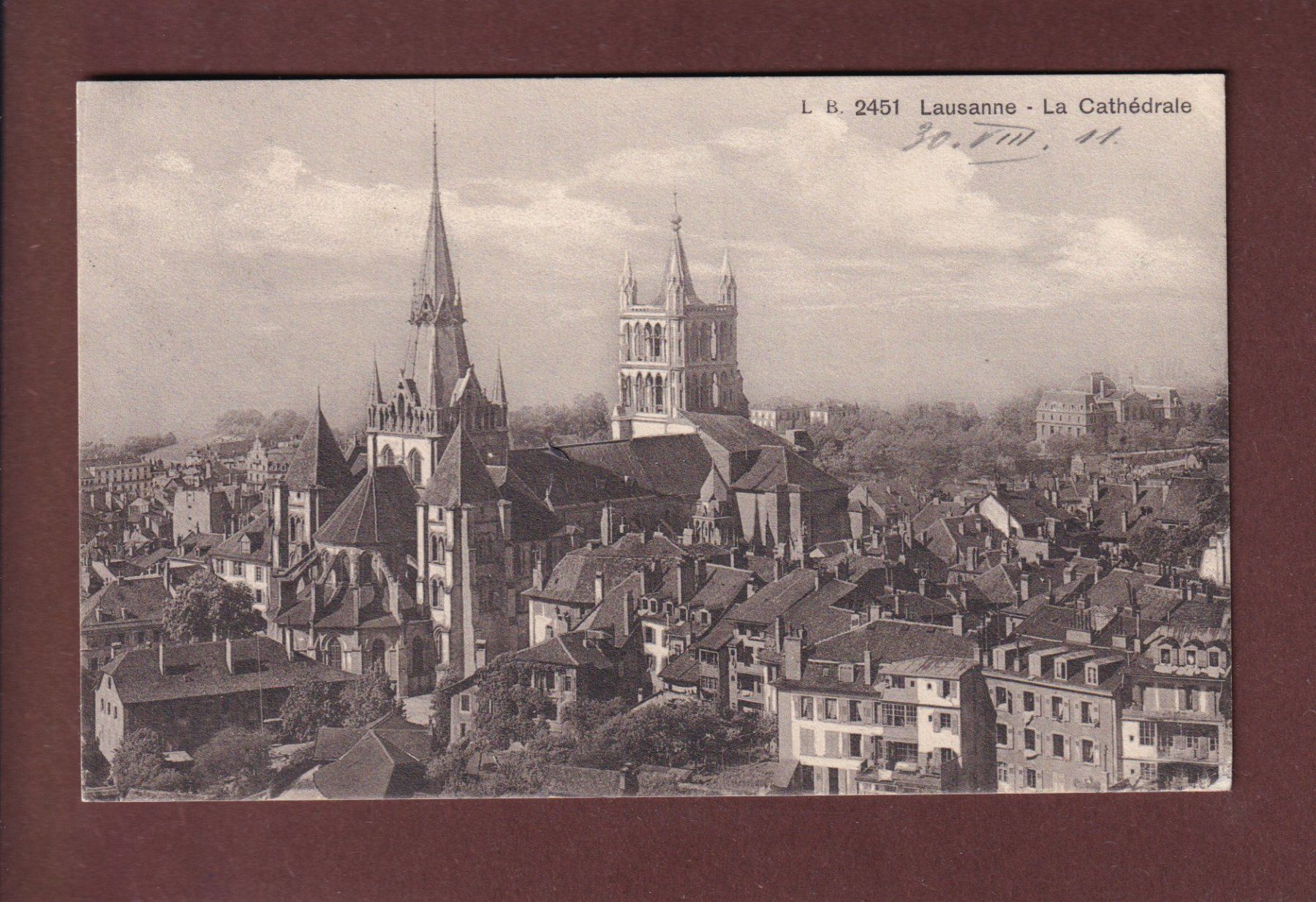 Cartes postales: LAUSANNE - La Cathédrale - 1911 – D'occasion à Pully par nicecards