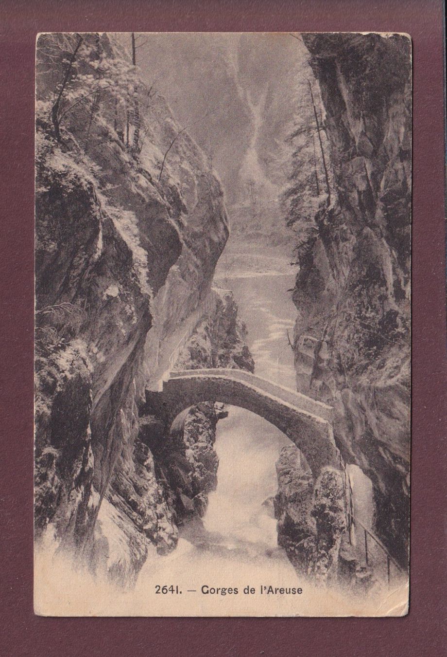 Cartoline postali: Gorges de l'AREUSE - 1907 – Usato da Pully venduto da nicecards