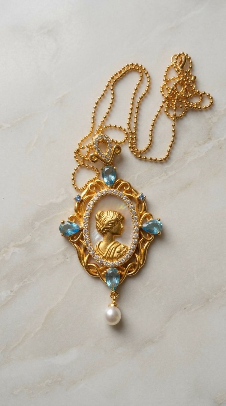 Altri gioielli: Ensemble bijoux camé nacré et perles – Nuovo e nell'imballaggio originale da St-Maurice venduto da Sandrinette123 8