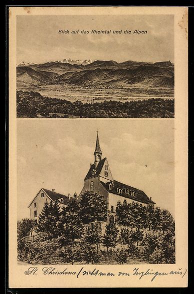 Cartes postales: St. Chrischona, Kirche und Blick auf das – D'occasion à Berlin par bartko-reher