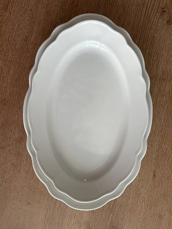 Hutschenreuther Piatti di portata: HUTSCHENREUTHER 2 Servierteller oval weiss – Usato da Zürich venduto da mar_22hb