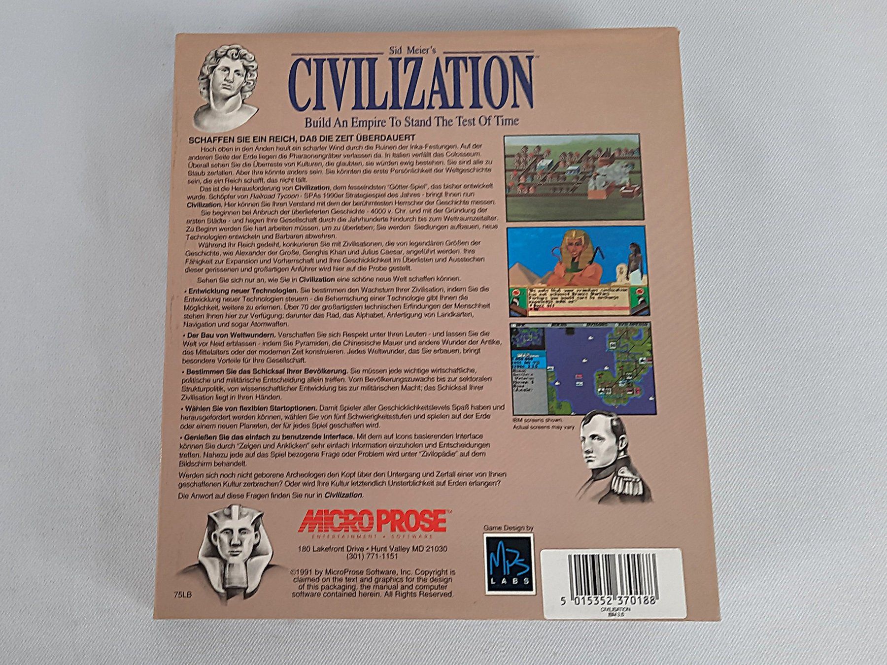 Spiele: MICROPROSE: "Sid Meier's Civilization" – Gebraucht aus Beinwil am See von Restwert_Beinwil 2