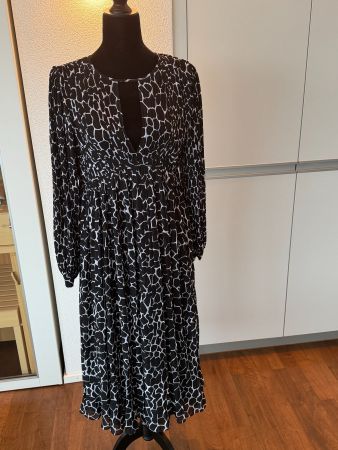 Midikleid Michael Kors, Grösse M, Schwarz/Weiss gemustert