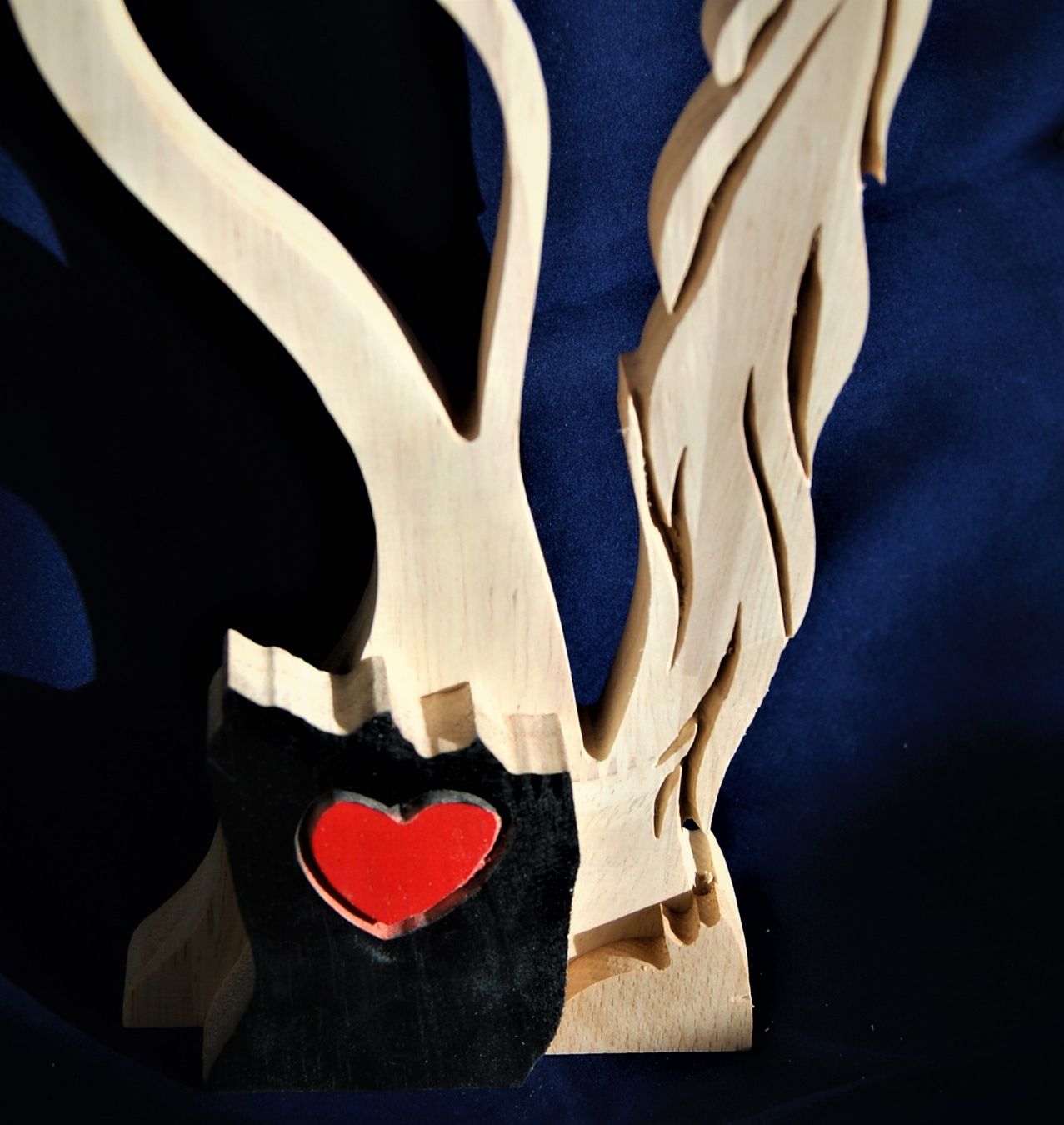 Sculptures & Statues: HOLZ-HERZ-DESKTOP-SKULPTUR – Neuf avec emballage d'origine à Stadel par Wald100 2