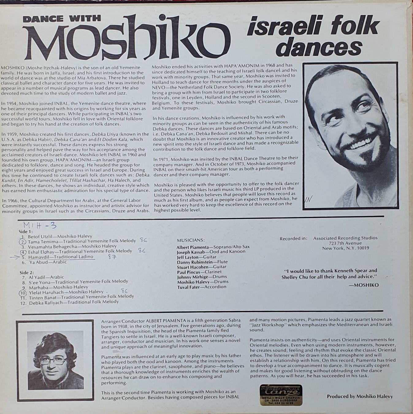 Dischi in vinile: 2 LP Moshiko Israel folk dances – Usato da Servion venduto da meno999 4