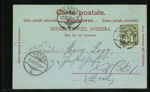 Cartoline postali: AK Glarus, Glarus gegen Kärpfstock – Usato da Berlin venduto da bartko-reher 1