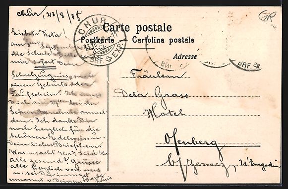 Cartoline postali: Tenna, Kirchpartie mit Ausblick ins Safi – Usato da Berlin venduto da bartko-reher 1