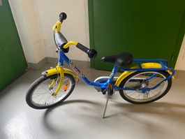 Kindervelo Puky, 16 Zoll, blau-gelb, Sommer-Fahrspass!