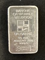 10g 999er Feinsilber Barre Vaadländer Kantonalbank