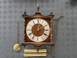 Horloge murale AMS mécanique bois neuf 