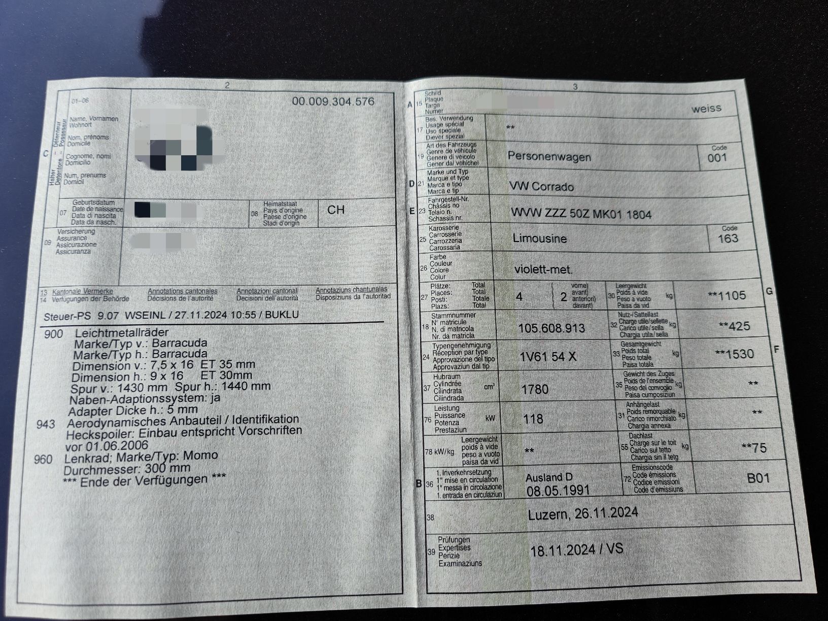 VW Automobili: VW Corrado G60 – Usato da Zell LU venduto da vw_fahrer 1