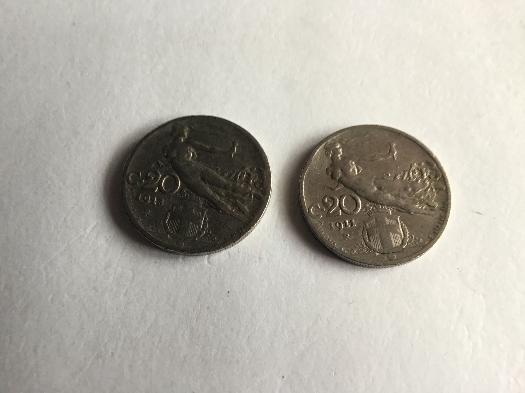 Tutti le monete: 2x20 Cent Münzen Italien – Usato da Rüti ZH venduto da Phaeton10 1