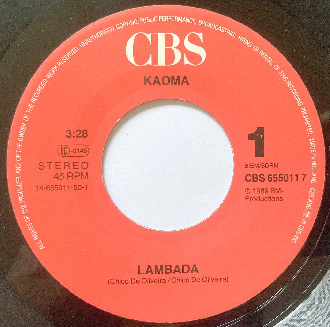 Dischi in vinile: KAOMA - LAMBADA – Usato da Bottens venduto da hotter-than-hell 2