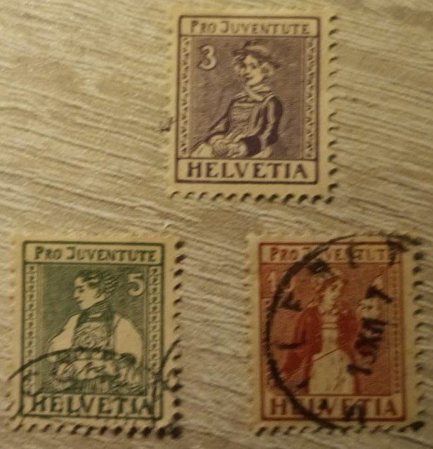 Tutti i francobolli: sellos suiza 1917,, scott b7-b9. – Usato da Stein am Rhein venduto da tom_fq6v
