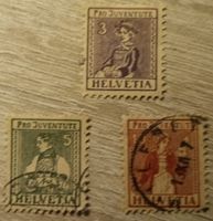 sellos suiza 1917,, scott b7-b9.