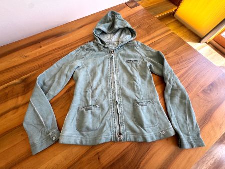Damen Kapuzenjacke Türkisblau/grün Grösse XS wie NEU