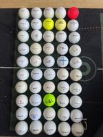 50 Golfbälle, div. Marken, viel gebraucht, 2. klasse