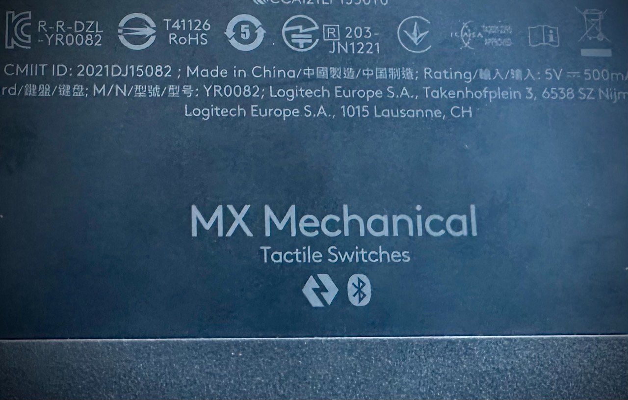 Logitech Tastiere: Clavier Logitech MX Mechanical 100% CH layout – Usato da Genève venduto da Manet 6