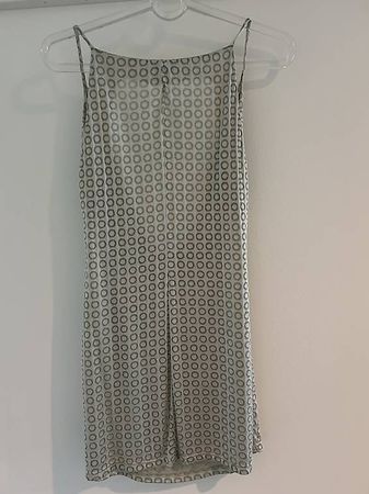 Annex Cocktailkleid mit Bluse, Grösse 36, in grau--grün 