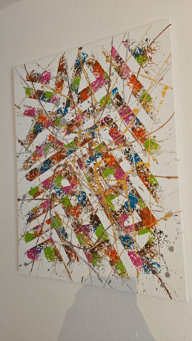 Dipinti: Tableau abstrait multicolore, fait main, unique! – Nuovo (secondo la descrizione) da Le Locle venduto da fab_c9hh 1