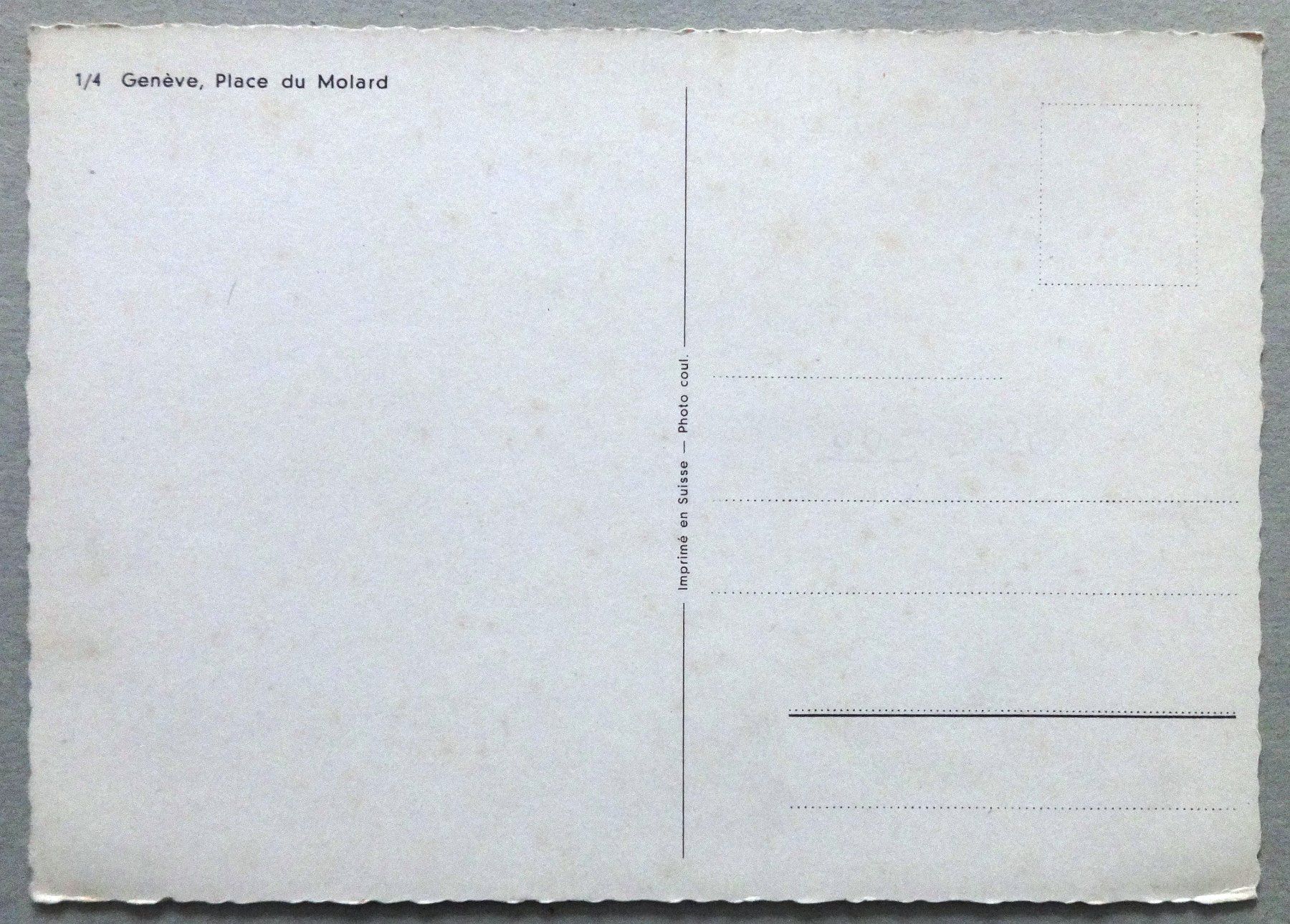 Cartes postales: Genève, Place du Molard – D'occasion à Fétigny par Billy2miny 1