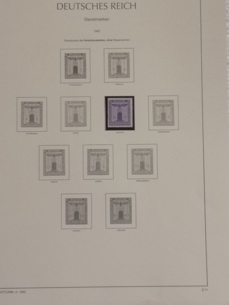 Tutti i francobolli: Deutsche Briefmarken 1939-1944. 10 Seiten. – Usato da Bern venduto da Yunkom 9