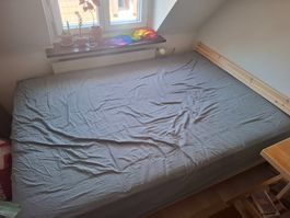 Bed frame + mattress + top mattress