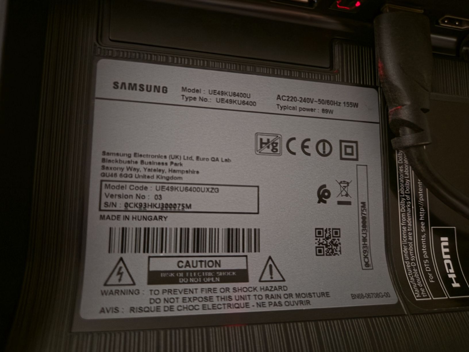Televisori: Samsung 49" UHD 4K Flat Smart TV KU6400 – Nuovo (secondo la descrizione) da Häggenschwil venduto da Svge 3