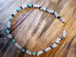 Stein Hals Kette 45 cm