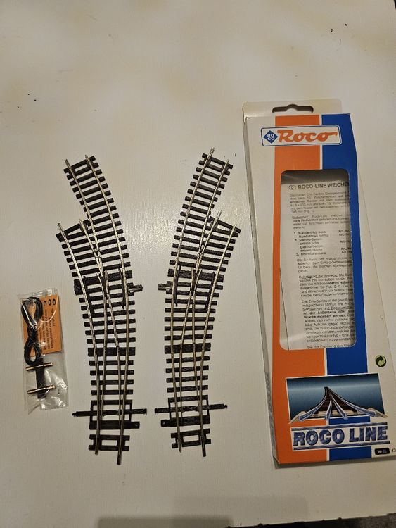 2 × Roco H0 Gleissystem wr 15 links und rechts (Gebraucht) in ...