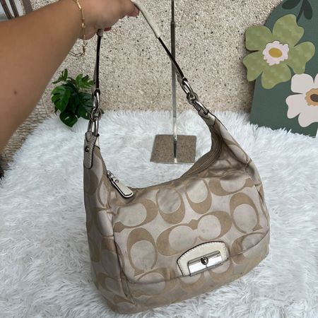Coach Tasche monogram beige/braun Breite 35cm Höhe 29cm