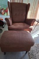Ikea Strandmon mit Hocker braun