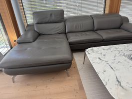 Leather Sofa Sectional Grey Used