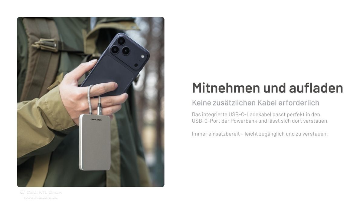 NiteCore Batterie: Nitecore Powerbank POCKET5 - 5000mAh, blau – Nuovo e nell'imballaggio originale da Grüningen venduto da Prolumin 4