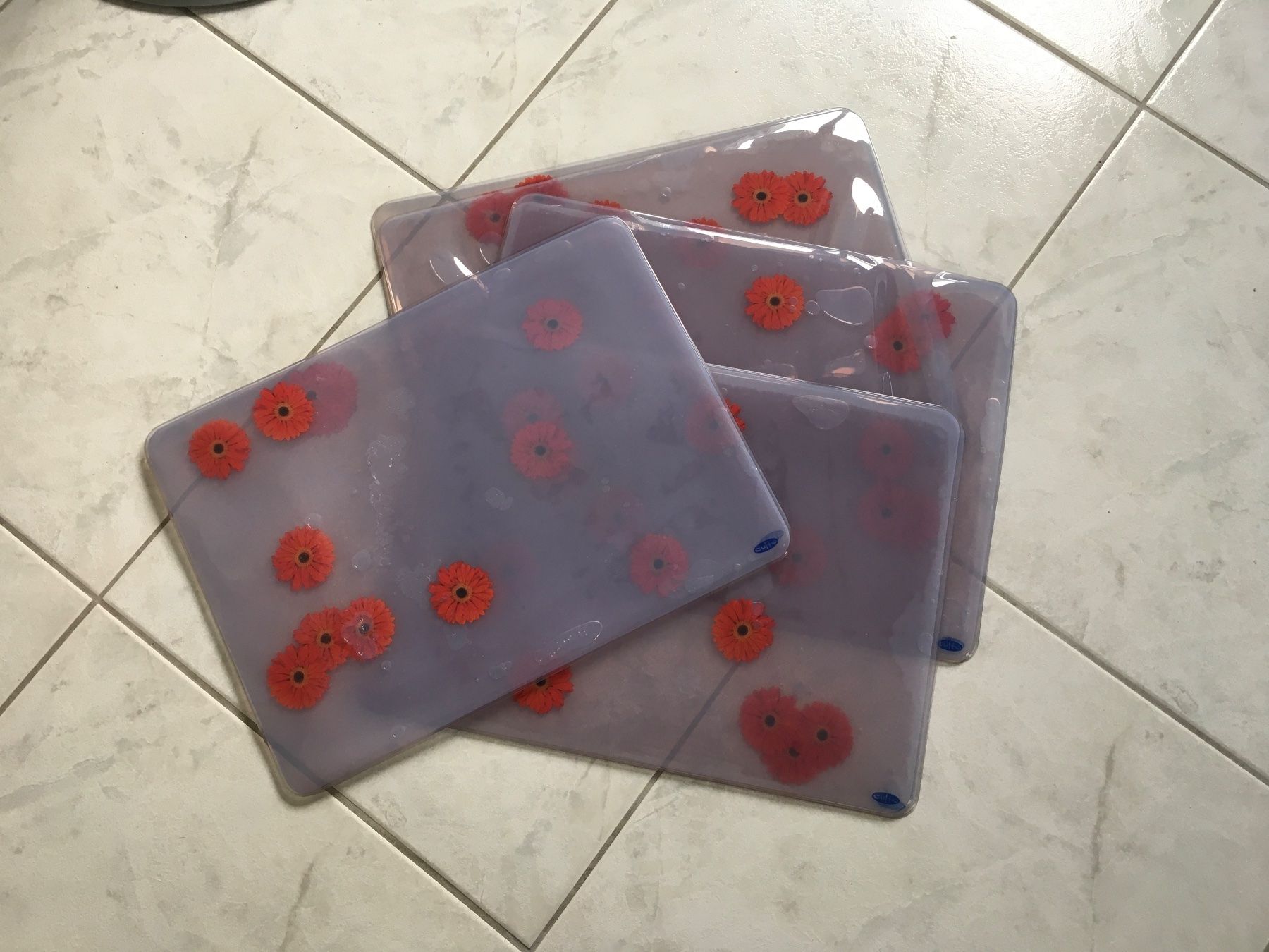 Tischset: Originelle Tischsets mit beweglichen, orangen Blumen – Gebraucht aus Freienwil von Hubi030 2