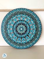 Mandala auf Holz, Mandala Bild, Geschenk, Wandbild, Deko