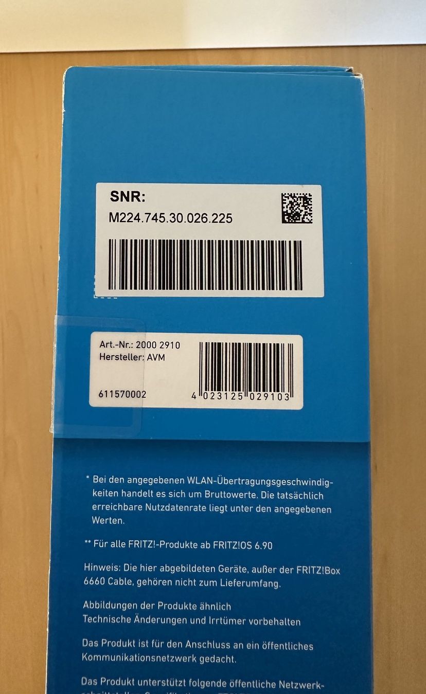 Avm Modem & Router: AVM FritzBox 6660 Cable – Usato da Dielsdorf venduto da Empowered 2