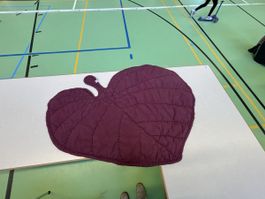 Nofred Leaf Decke burgund Bio-Baumwolle guter Zustand
