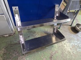 Edelstahl Regal Gastro 2 Ablagen Breite 80cm H: 70cm 