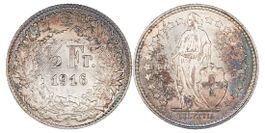 ½ Franken von 1916 (fast unzirkuliert)