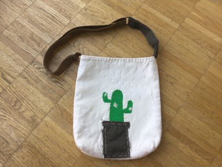 Schultertasche Kaktus Hand-made