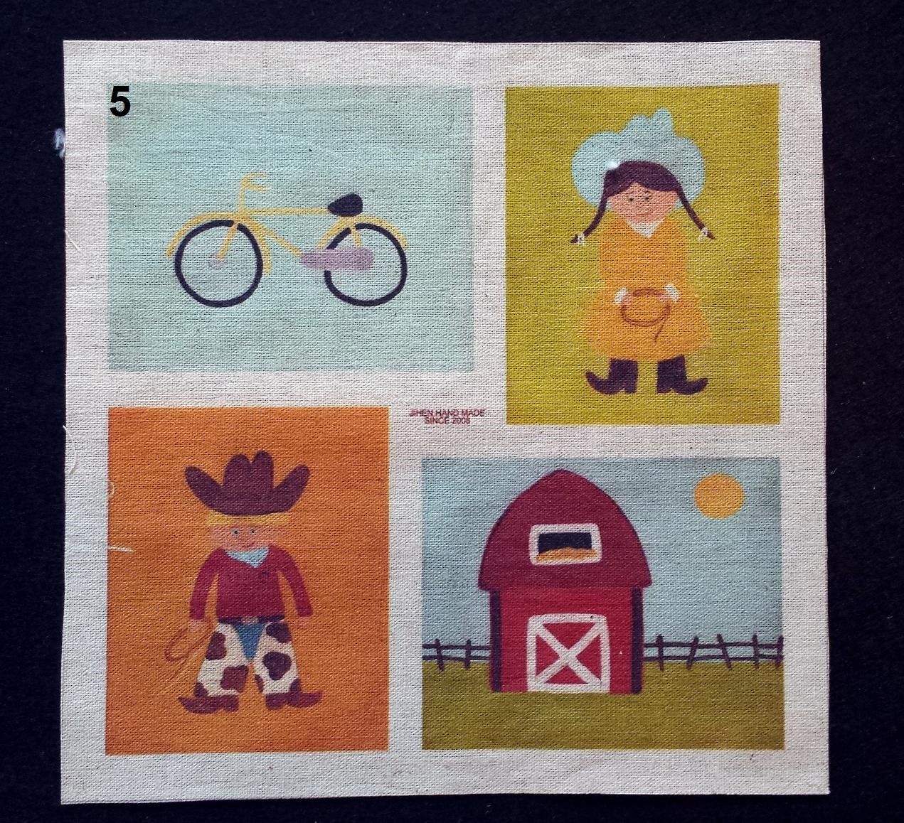 Tessuti: 1 STK LEINEN PATCHWORKSTOFF, 20x20 cm – Nuovo (secondo la descrizione) da Langenthal venduto da zelgaz