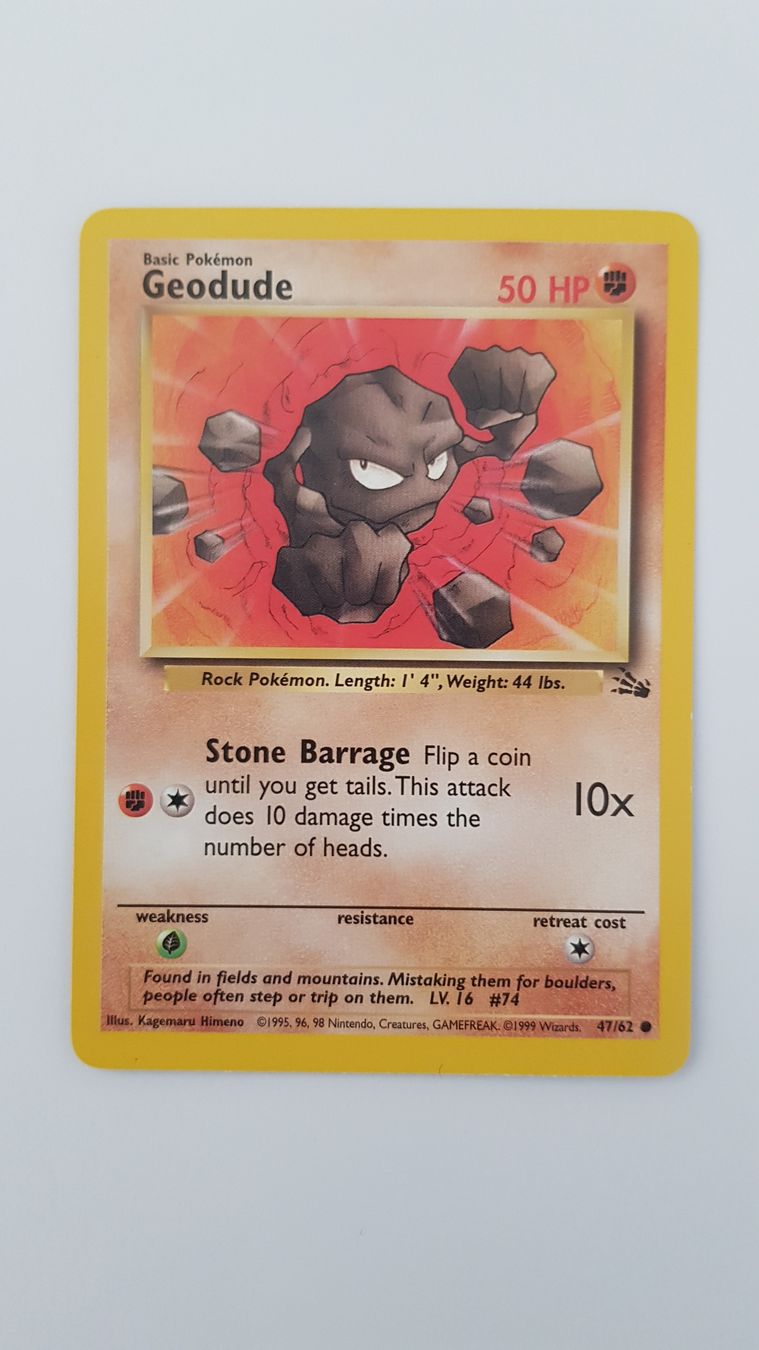 Pokémon Carte collezionabili: Fossil - 47 - Geodude – Usato da Neuchâtel venduto da bilao