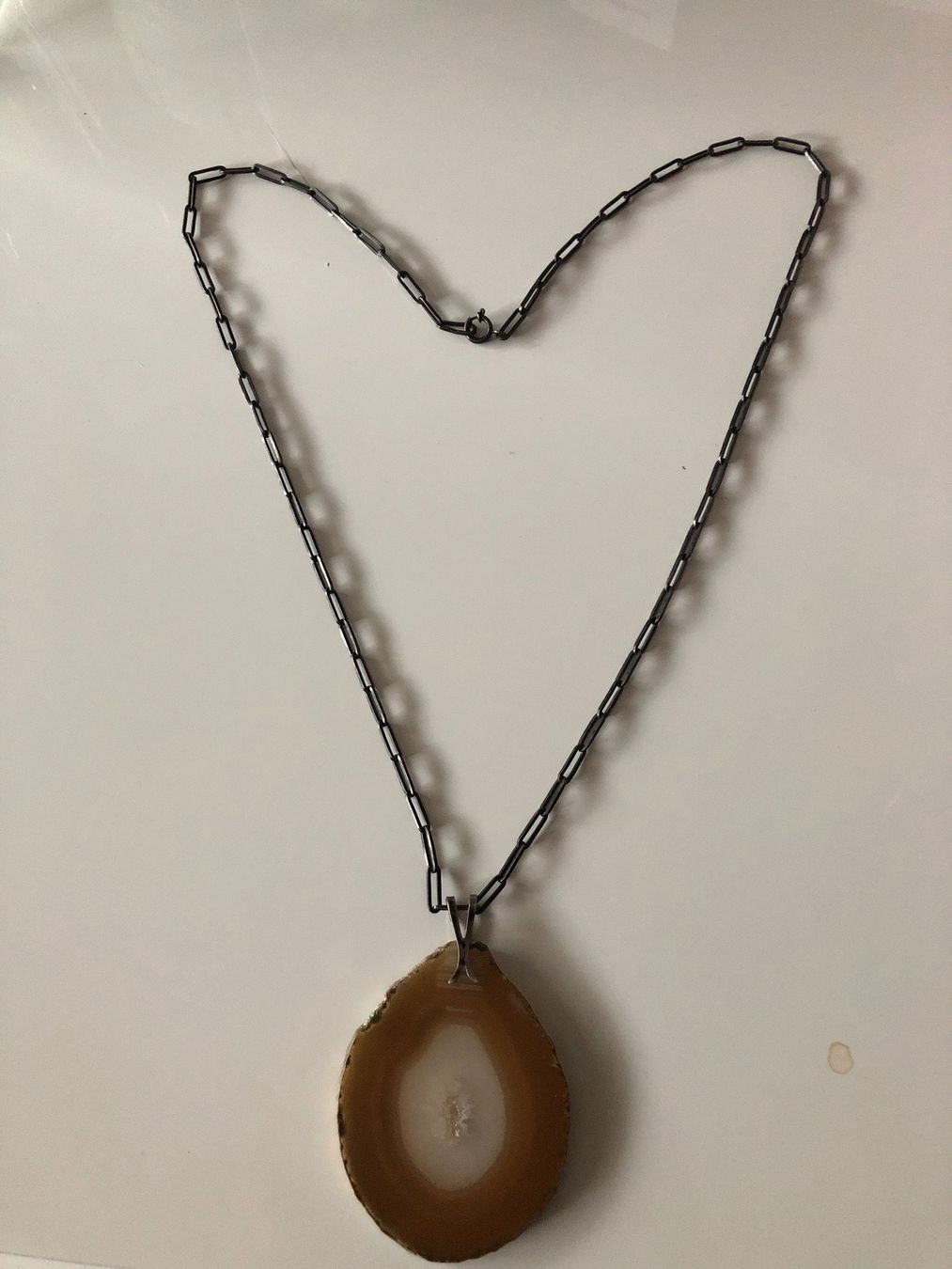 Catenine: Sterling Schwarze Silber Kette mit Echte Steine – Usato da Läufelfingen venduto da Original100 2