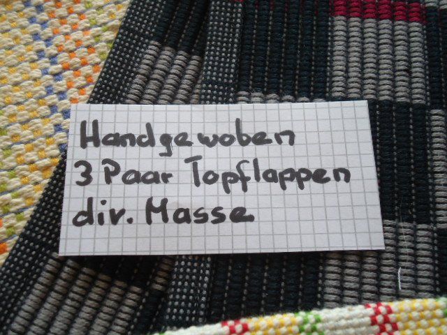 Biancheria da letto: Handgewobene Topflappen 3Paar – Nuovo (secondo la descrizione) da Stein AR venduto da dylesi 5