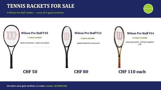 Schläger: Raquettes de Tennis – Gebraucht aus Chigny von mg1_6hpy