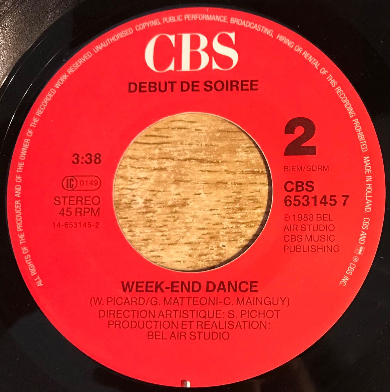 Vinyles: DÉBUT DE SOIRÉE  - LA VIE LA NUIT – D'occasion à Bussigny par vinyl-pas-cher 3
